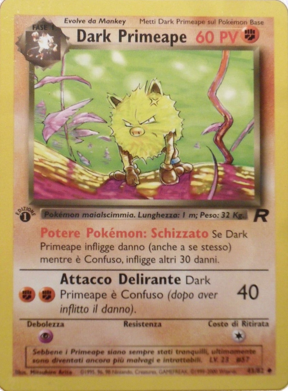 Dark Primeape 043 — Team Rocket (Italian Pokémon TCG card)