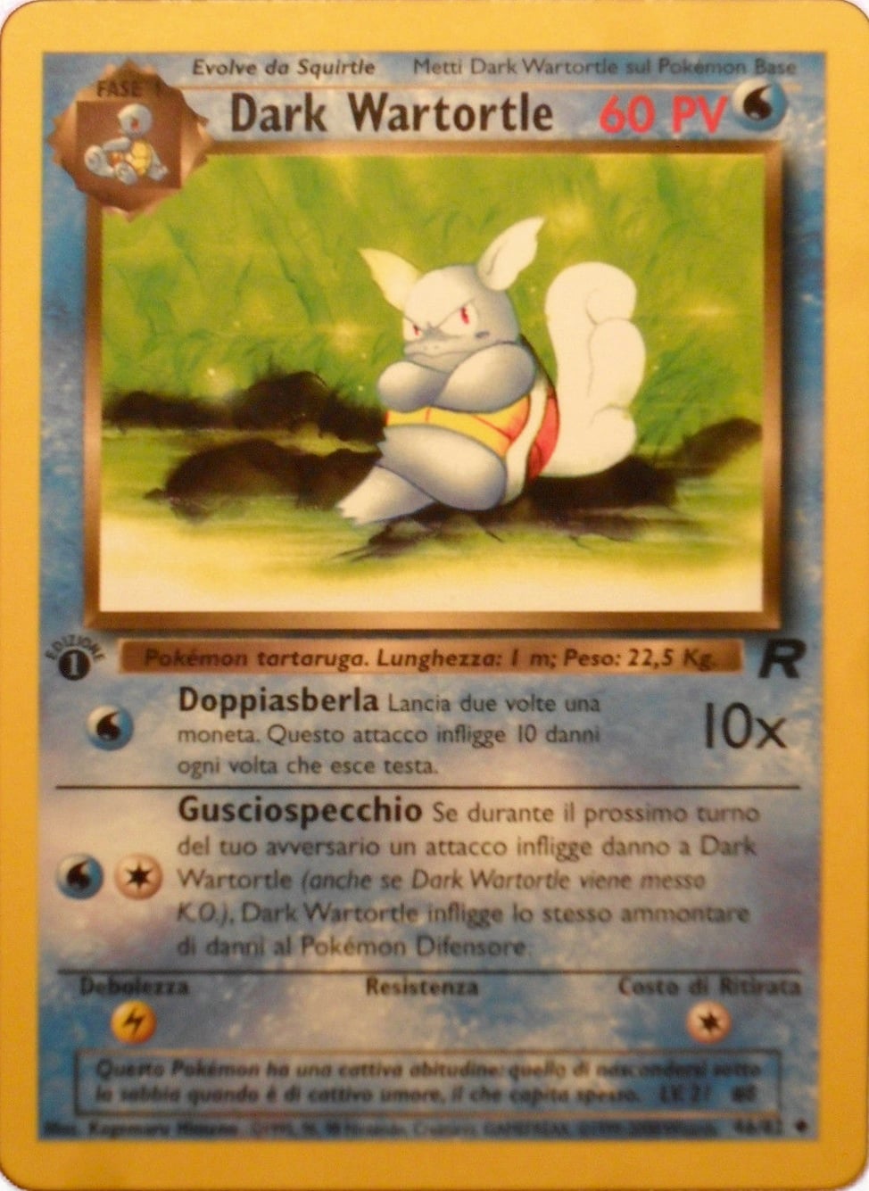 Dark Wartortle 046 — Team Rocket (Italian Pokémon TCG card)