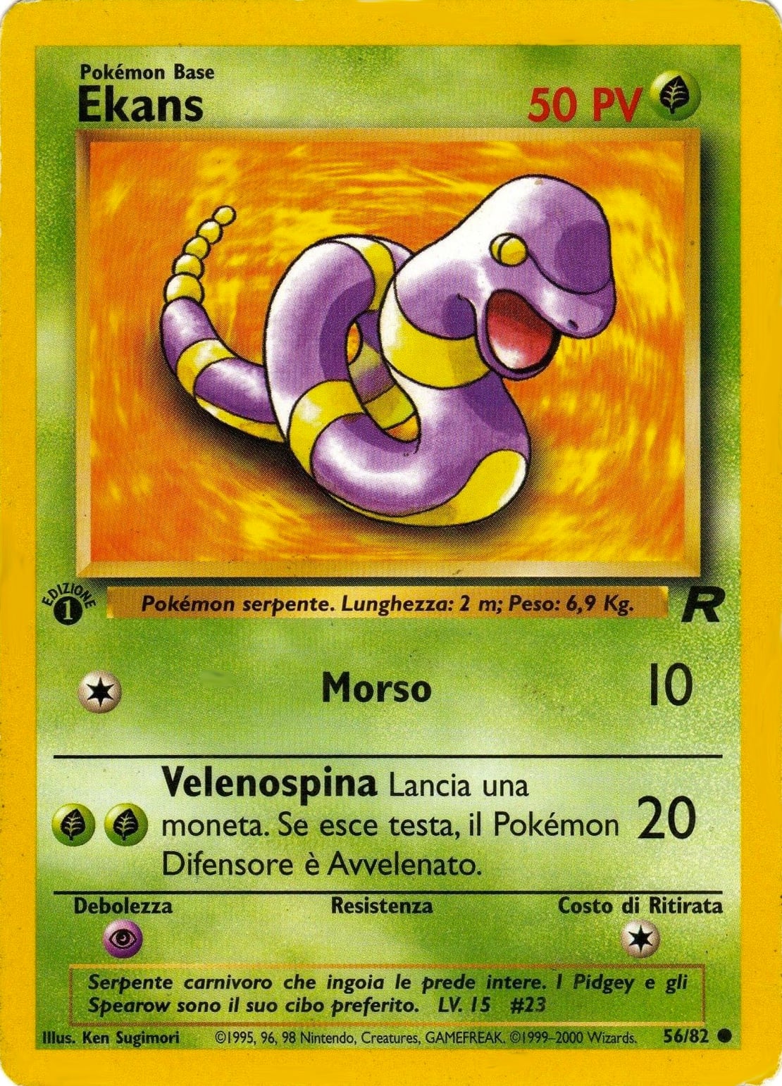 Ekans 056 — Team Rocket (Italian Pokémon TCG card)