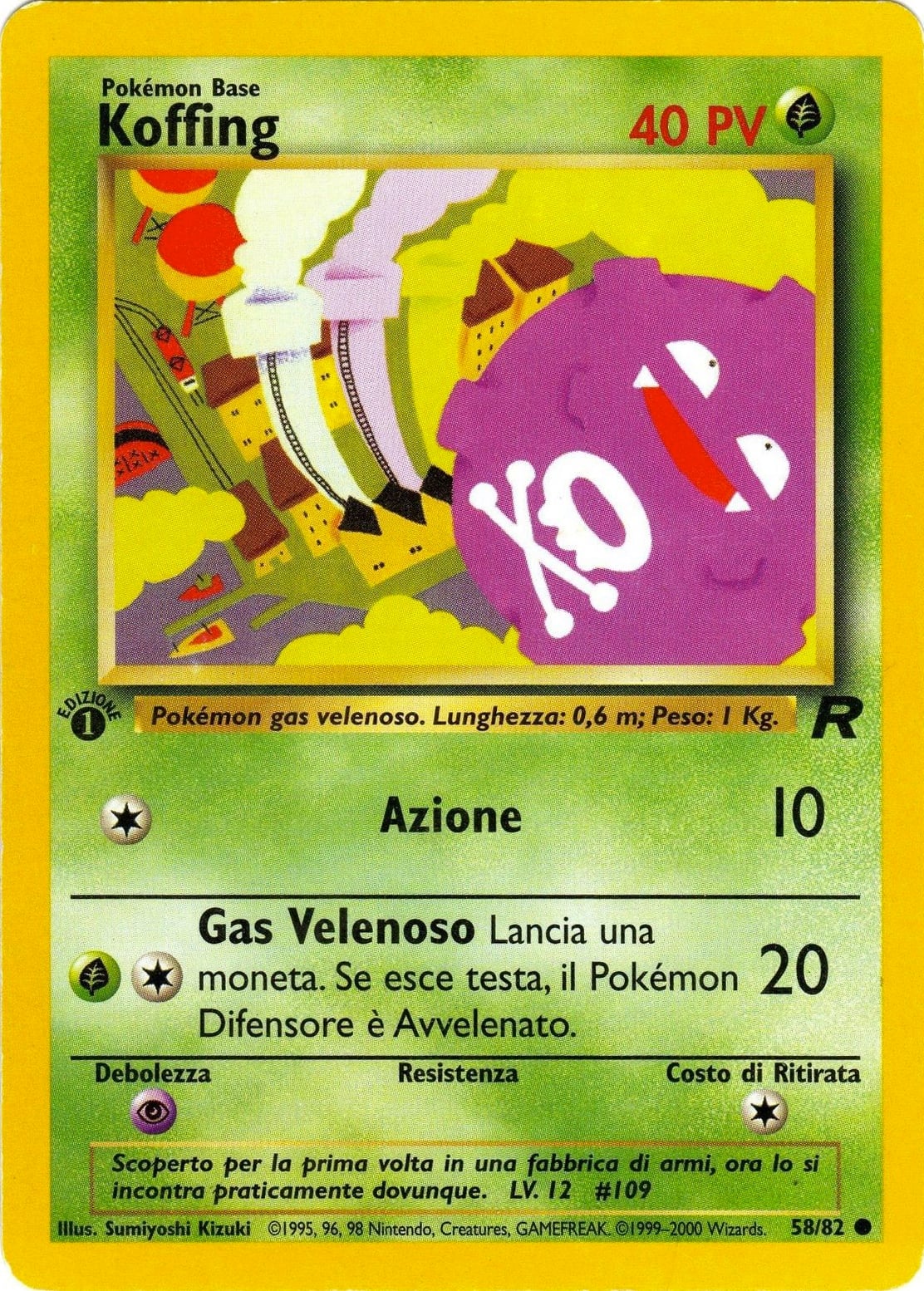 Koffing 058 — Team Rocket (Italian Pokémon TCG card)