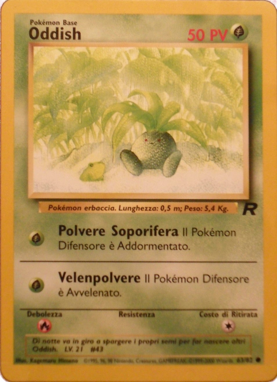 Oddish 063 — Team Rocket (Italian Pokémon TCG card)