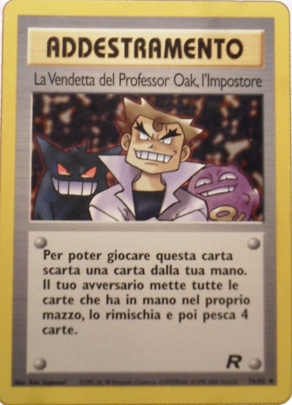 La Vendetta del Professor Oak, l'Impostore 076 — Team Rocket (Italian Pokémon TCG card)
