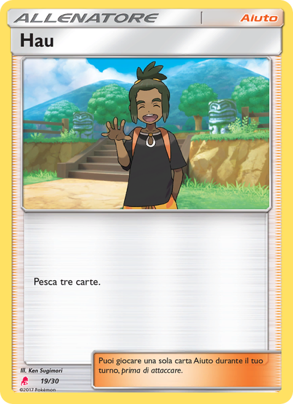 Hau 019/30 — SM trainer Kit (Lycanroc) (Italian Pokémon TCG card)