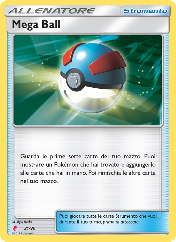 Mega Ball 021/30 — SM trainer Kit (Lycanroc) (Italian Pokémon TCG card)