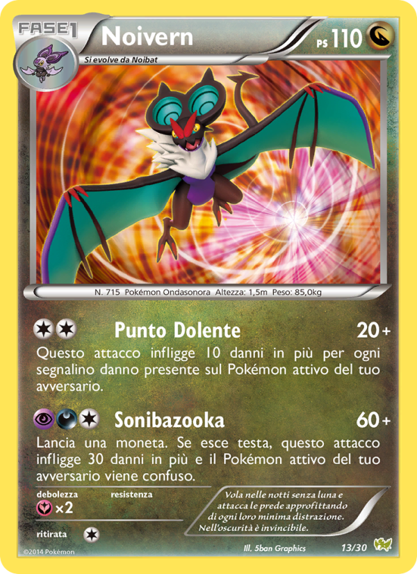 Noivern 013/30 — XY trainer Kit (Noivern) (Italian Pokémon TCG card)