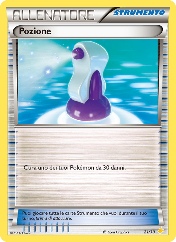 Pozione 021/30 — XY trainer Kit (Pikachu Libre) (Italian Pokémon TCG card)