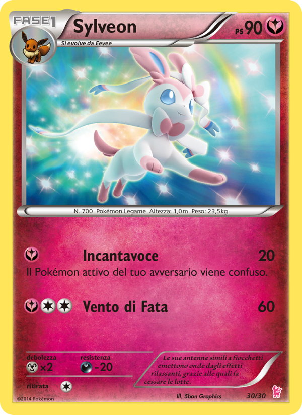 Sylveon 030/30 — XY trainer Kit (Sylveon) (Italian Pokémon TCG card)