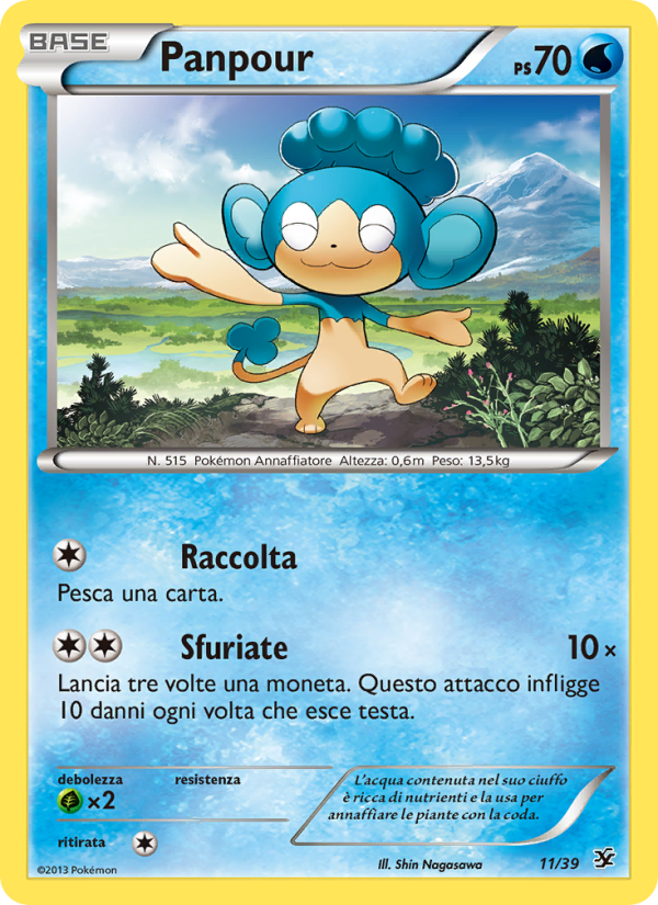 Panpour 011/39 — Kalos Starter Set (Italian Pokémon TCG card)