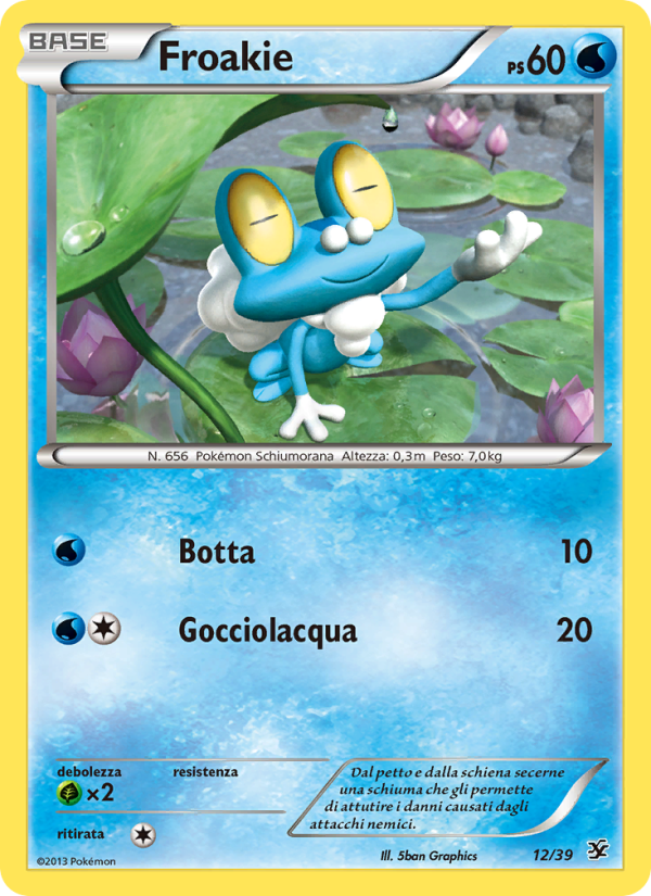 Froakie 012/39 — Kalos Starter Set (Italian Pokémon TCG card)
