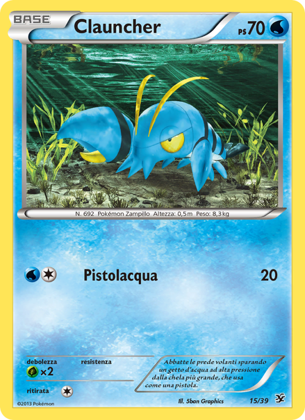 Clauncher 015/39 — Kalos Starter Set (Italian Pokémon TCG card)