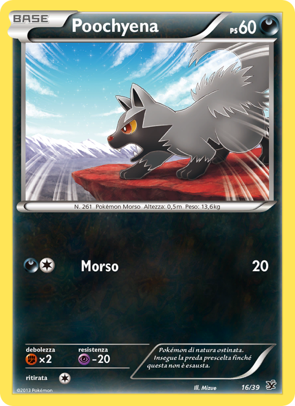 Poochyena 016/39 — Kalos Starter Set (Italian Pokémon TCG card)