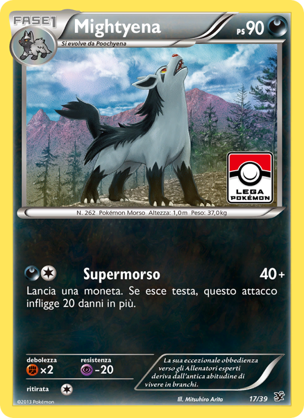 Mightyena 017/39 — Kalos Starter Set (Italian Pokémon TCG card)