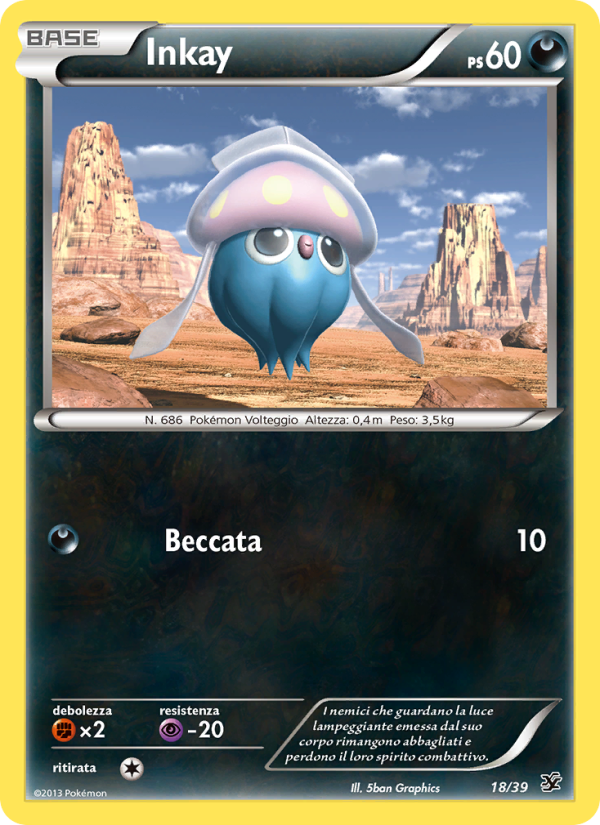 Inkay 018/39 — Kalos Starter Set (Italian Pokémon TCG card)