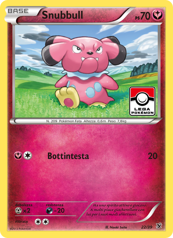 Snubbull 022/39 — Kalos Starter Set (Italian Pokémon TCG card)