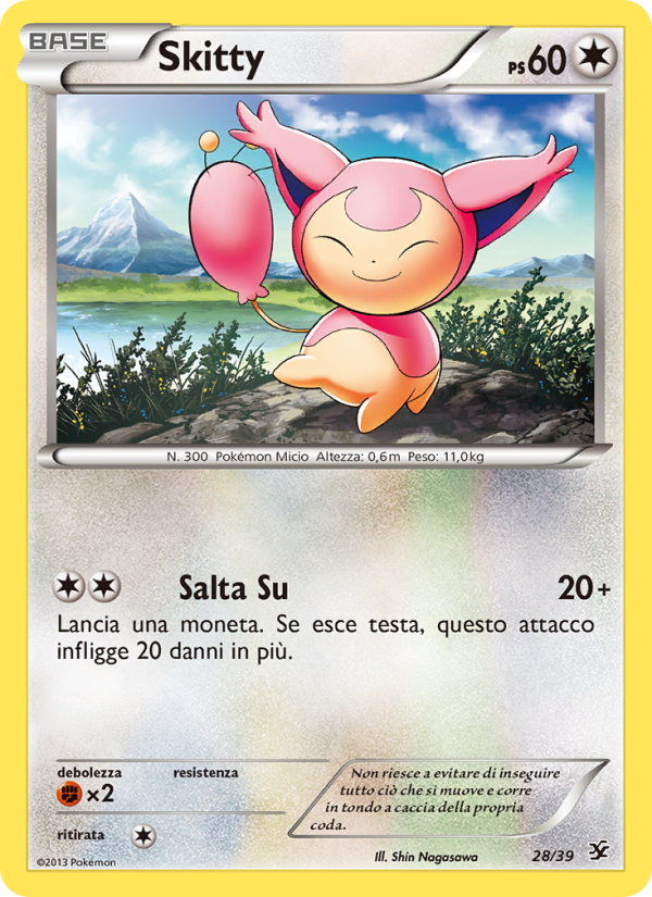 Skitty 028/39 — Kalos Starter Set (Italian Pokémon TCG card)
