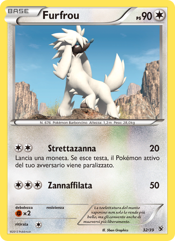 Furfrou 032/39 — Kalos Starter Set (Italian Pokémon TCG card)