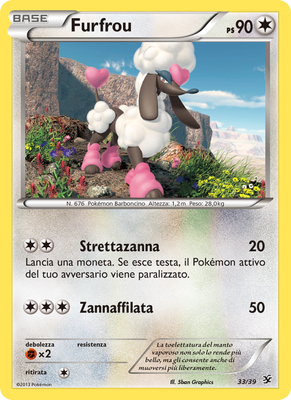 Furfrou 033/39 — Kalos Starter Set (Italian Pokémon TCG card)