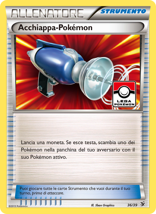 Acchiappa-Pokémon 036/39 — Kalos Starter Set (Italian Pokémon TCG card)