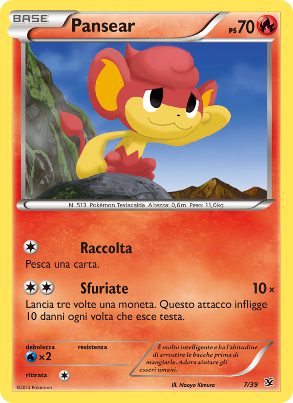 Pansear 007/39 — Kalos Starter Set (Italian Pokémon TCG card)