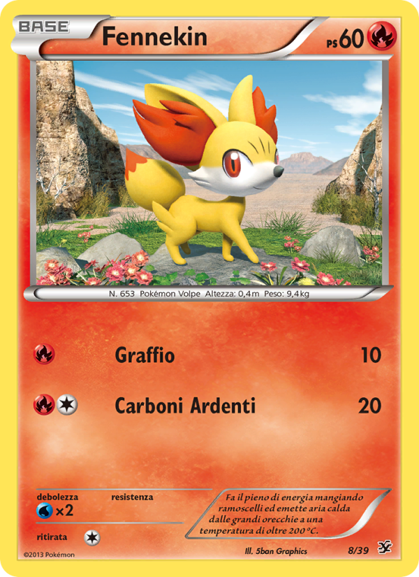 Fennekin 008/39 — Kalos Starter Set (Italian Pokémon TCG card)
