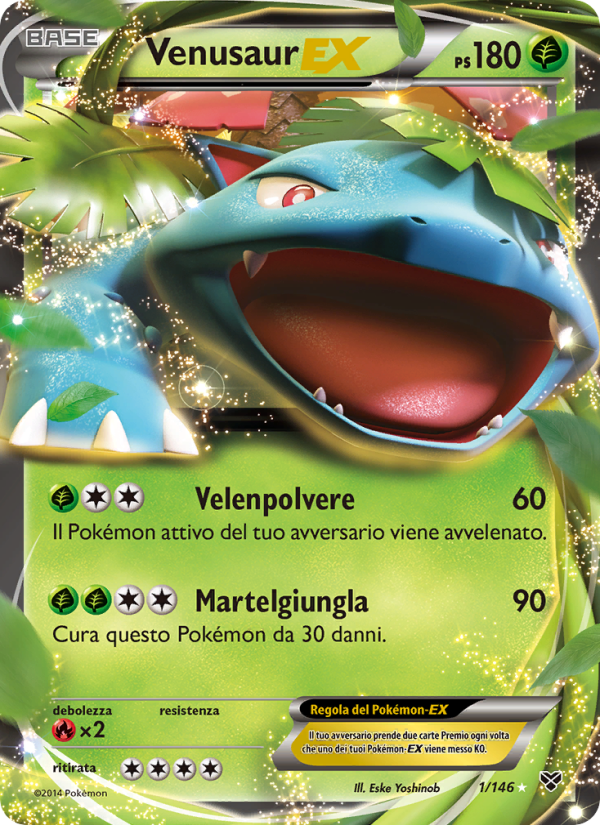 Venusaur EX 001/146 — XY (Italian Pokémon TCG card)