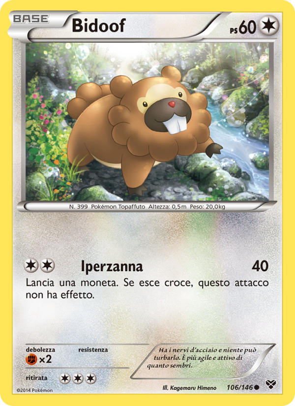 Bidoof 106/146 — XY (Italian Pokémon TCG card)