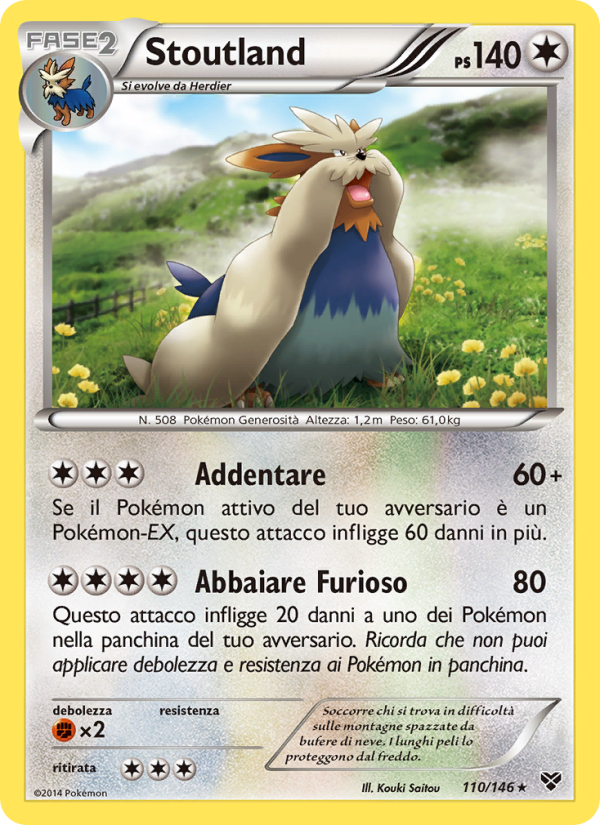 Stoutland 110/146 — XY (Italian Pokémon TCG card)