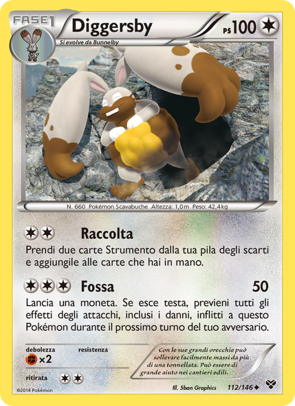 Diggersby 112/146 — XY (Italian Pokémon TCG card)