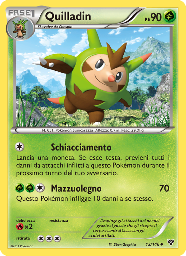 Quilladin 013/146 — XY (Italian Pokémon TCG card)