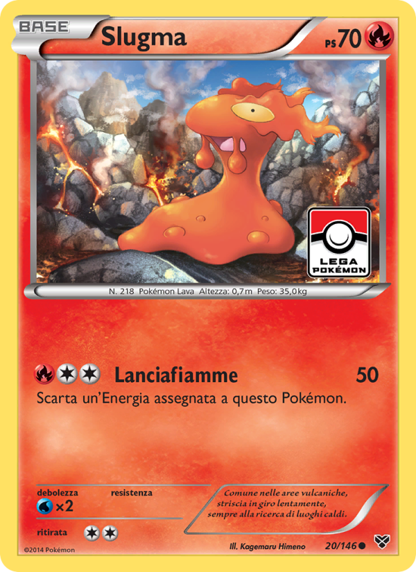 Slugma 020/146 — XY (Italian Pokémon TCG card)