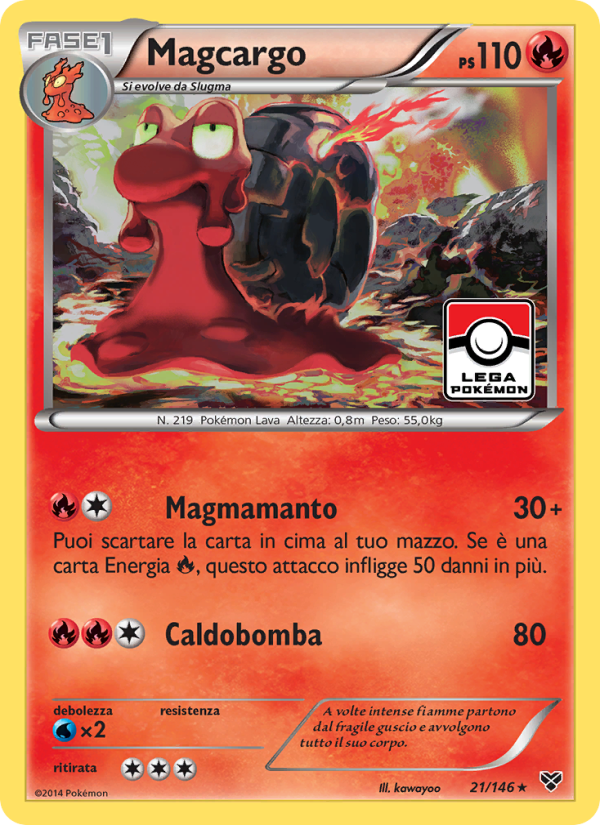 Magcargo 021/146 — XY (Italian Pokémon TCG card)