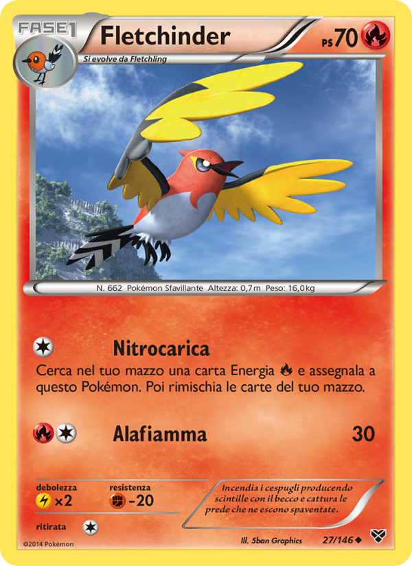 Fletchinder 027/146 — XY (Italian Pokémon TCG card)