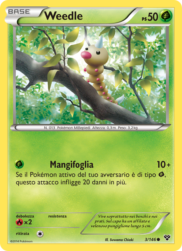 Weedle 003/146 — XY (Italian Pokémon TCG card)