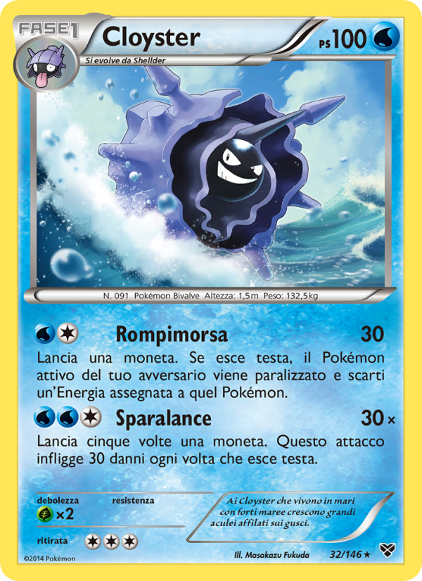 Cloyster 032/146 — XY (Italian Pokémon TCG card)