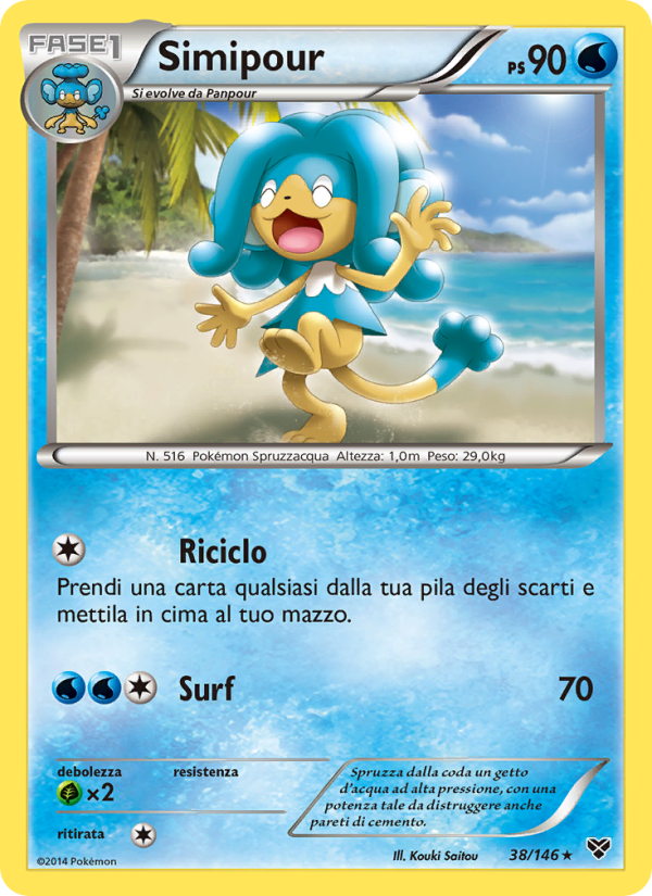 Simipour 038/146 — XY (Italian Pokémon TCG card)