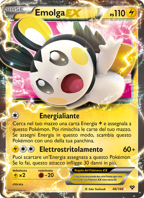 Emolga EX 046/146 — XY (Italian Pokémon TCG card)