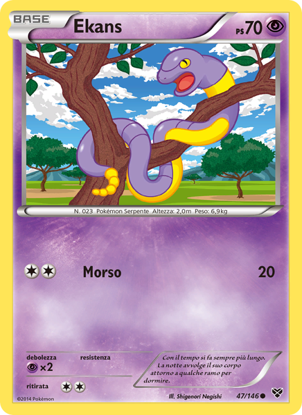 Ekans 047/146 — XY (Italian Pokémon TCG card)