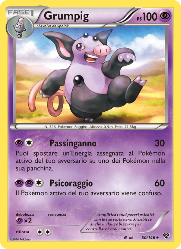 Grumpig 050/146 — XY (Italian Pokémon TCG card)