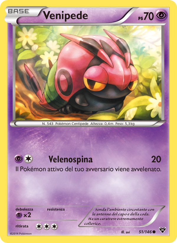 Venipede 051/146 — XY (Italian Pokémon TCG card)