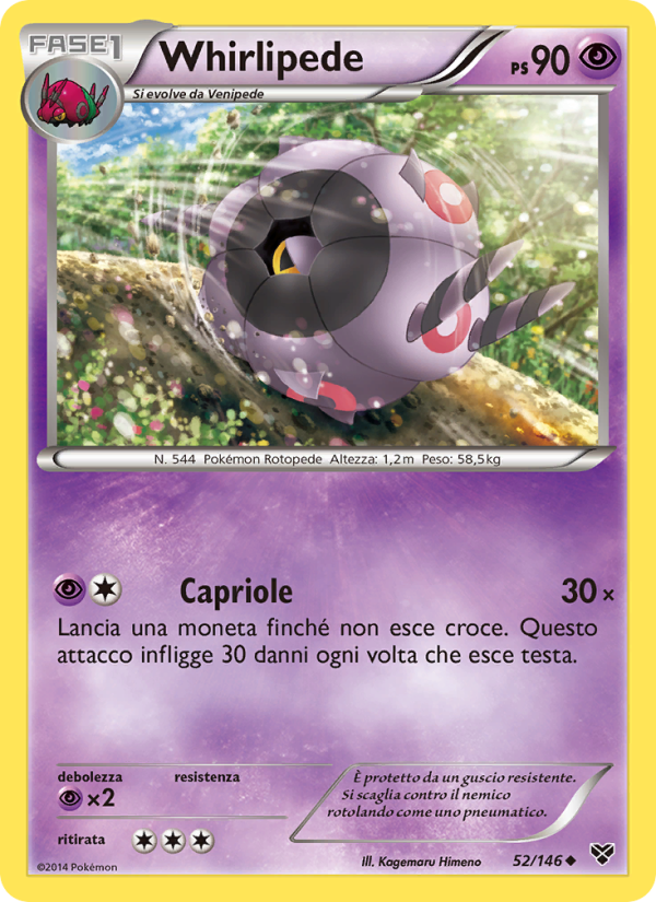 Whirlipede 052/146 — XY (Italian Pokémon TCG card)