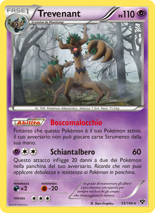 Trevenant 055/146 — XY (Italian Pokémon TCG card)