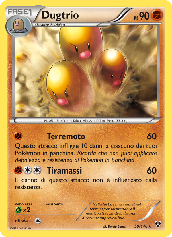 Dugtrio 059/146 — XY (Italian Pokémon TCG card)