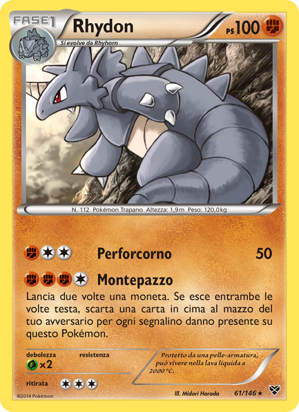 Rhydon 061/146 — XY (Italian Pokémon TCG card)