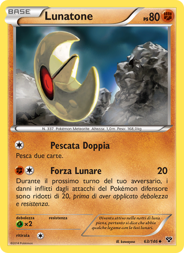 Lunatone 063/146 — XY (Italian Pokémon TCG card)
