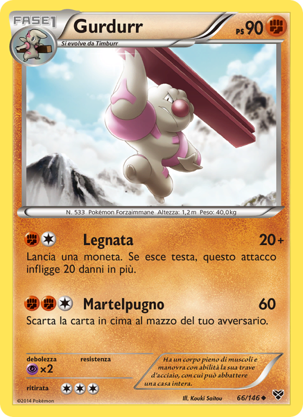 Gurdurr 066/146 — XY (Italian Pokémon TCG card)