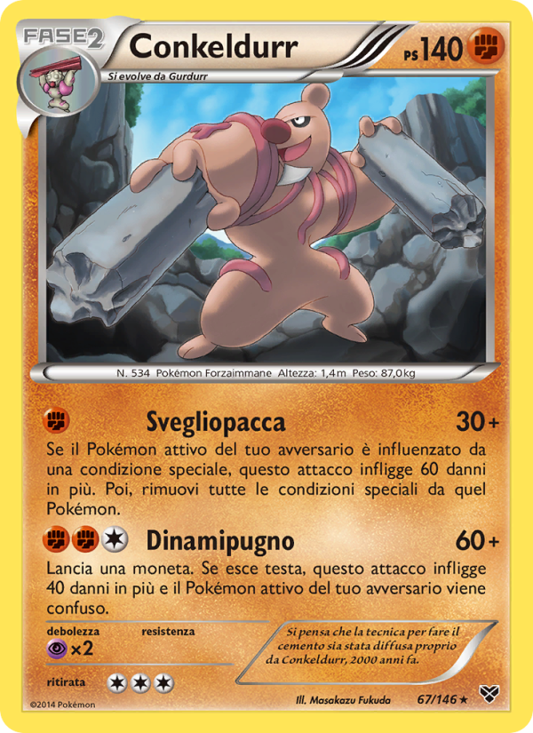 Conkeldurr 067/146 — XY (Italian Pokémon TCG card)