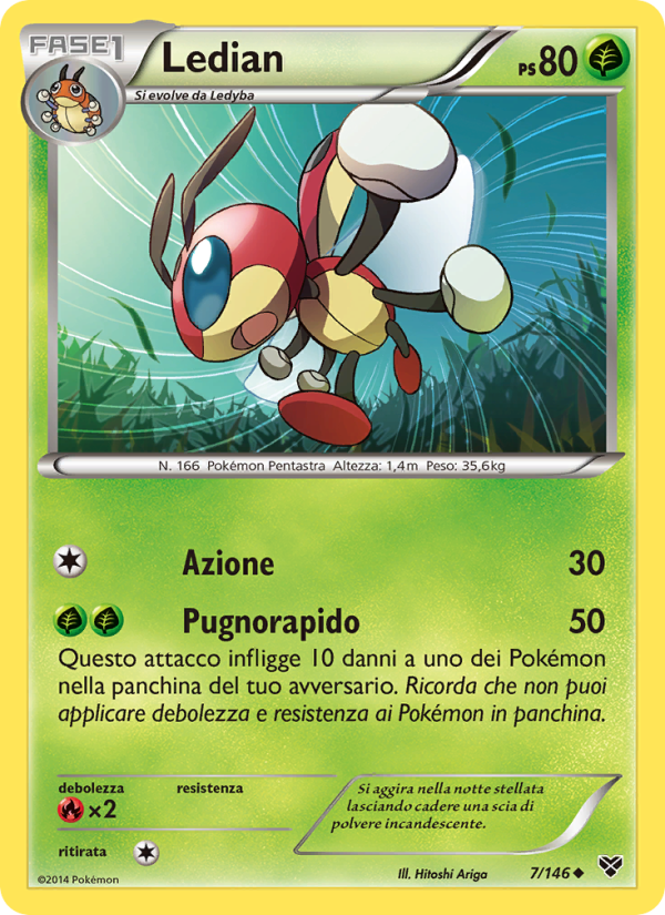 Ledian 007/146 — XY (Italian Pokémon TCG card)