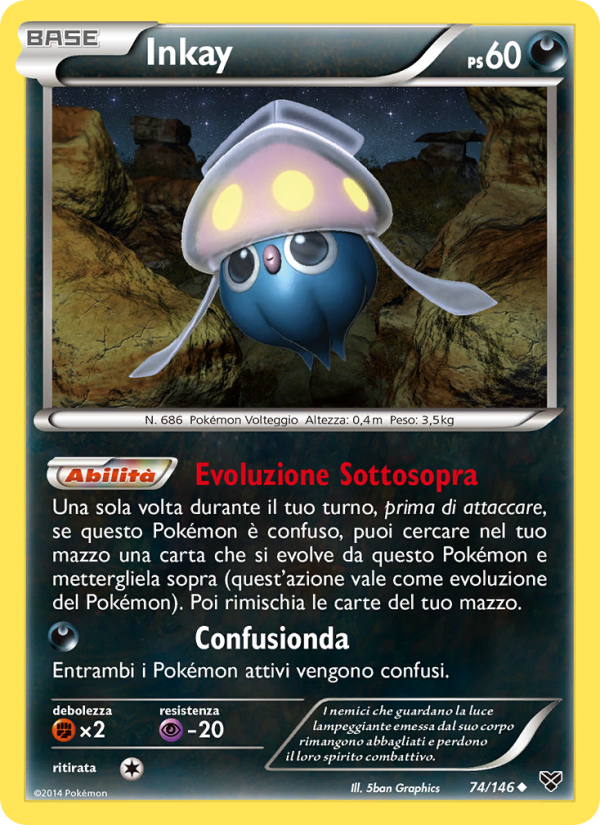 Inkay 074/146 — XY (Italian Pokémon TCG card)