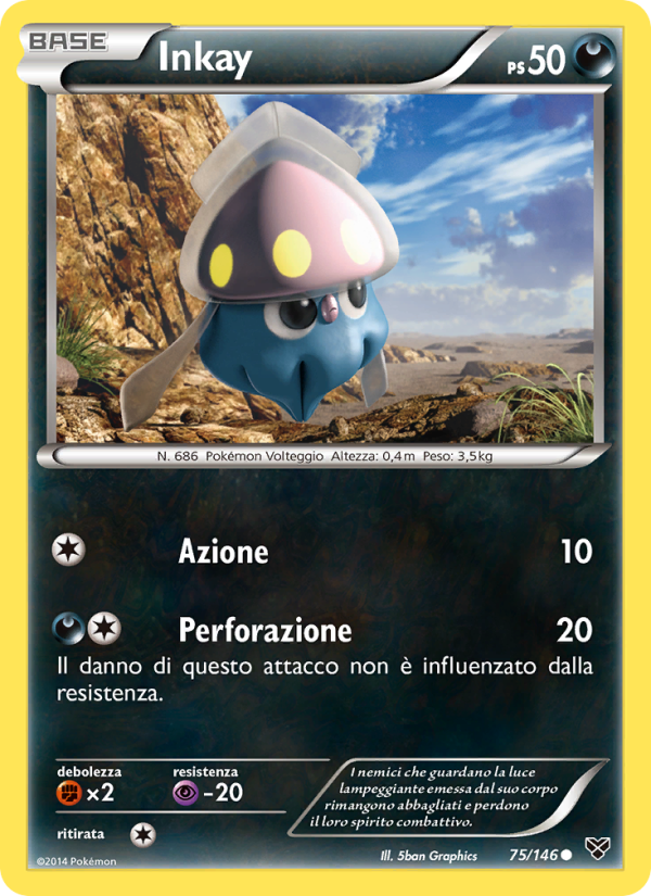 Inkay 075/146 — XY (Italian Pokémon TCG card)