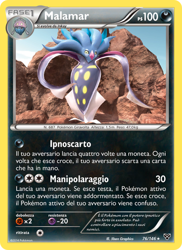 Malamar 076/146 — XY (Italian Pokémon TCG card)